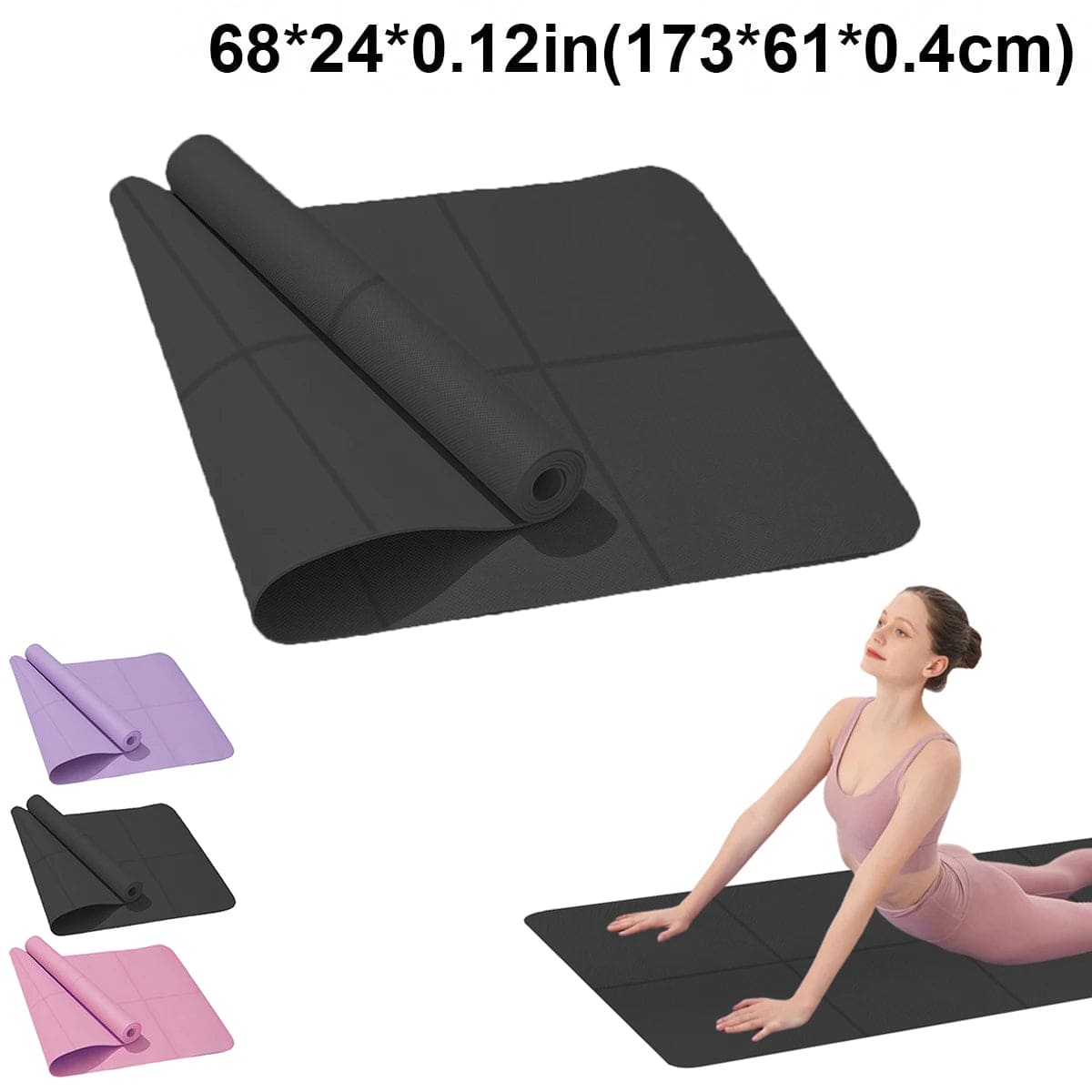 Eco-Friendly Foldable TPE Yoga Mat - Non-Slip Double-Sided Travel Fitness Mat for Yoga, Pilates & Floor Workouts - ShopBox 