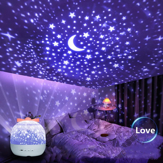 Starry Projector Night Light - Rotating Sky Moon Lamp - ShopBox 