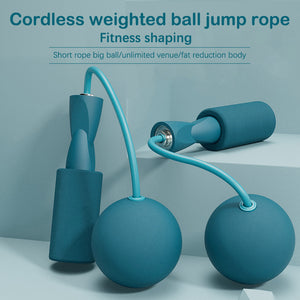 Fitness Jump Rope With a Weighted Speed Cordless Ball - ShopBox 