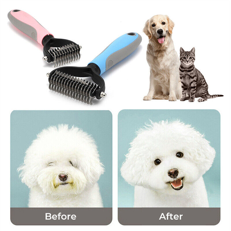 Vet approved Grooming & Demattong Brush For Pet Dog Cat - ShopBox 