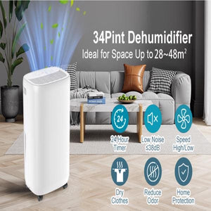 16L ECO Dehumidifier and Air Purifier with Humidistat and LCD Display for Home Use - ShopBox 