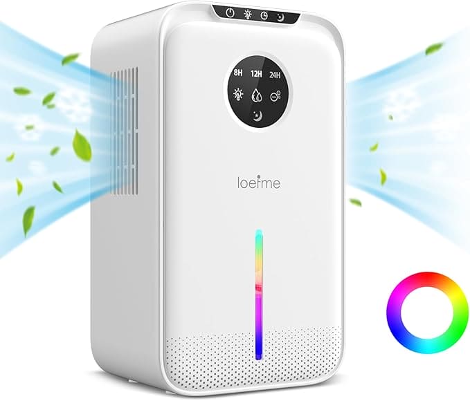 LOEFME 2.5L Home Dehumidifier with 3 Speeds and LED lights - ShopBox 