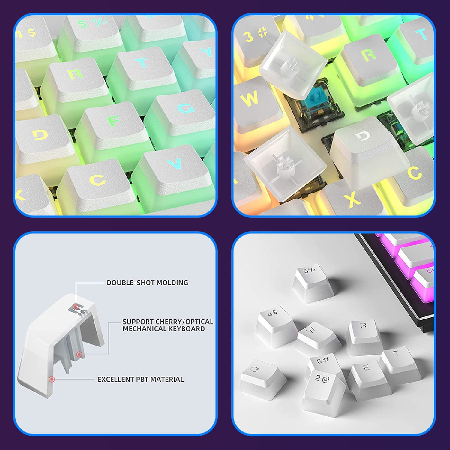 Detachable DIY Multicoloured Keyboard - ShopBox 