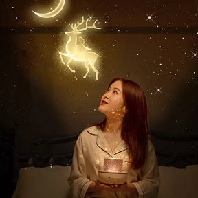 Starry Projector Night Light - Rotating Sky Moon Lamp - ShopBox 