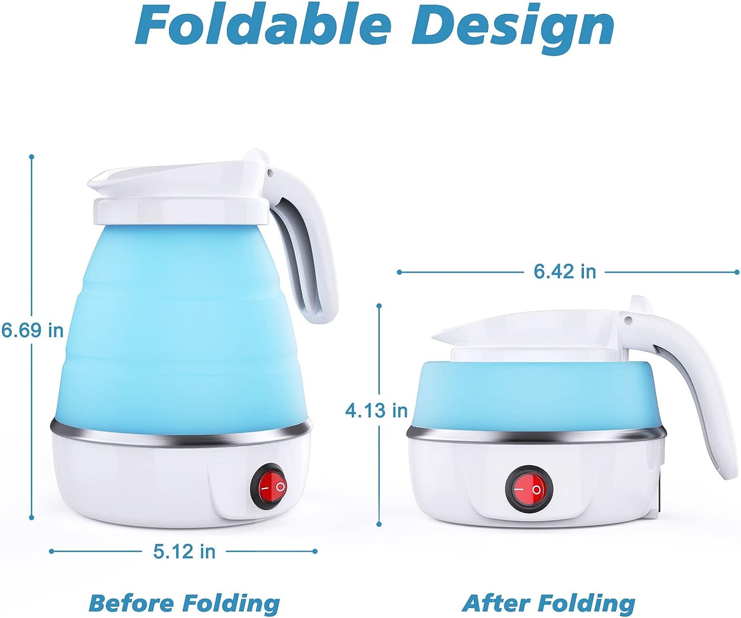 Foldable Electric Kettle Perfect for Camping and Hiking - ShopBox 