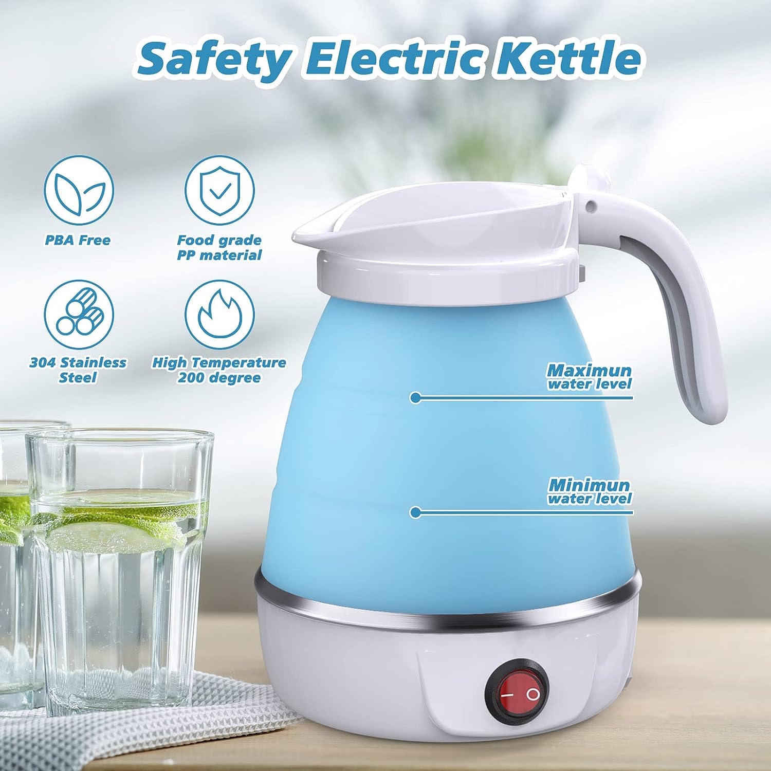 Foldable Electric Kettle Perfect for Camping and Hiking - ShopBox 