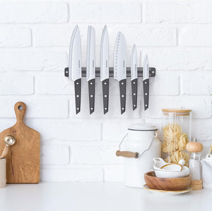 Magnetic Knife Strip With 6 piece Knife Set  With Magnetic Knife Block, 13.2inch Multipurpose Magnetic Knife Holder For Wall - ShopBox 