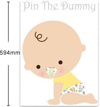 Pin The Dummy On The Baby Game For 35 Players Baby Shower Fun Game - ShopBox 