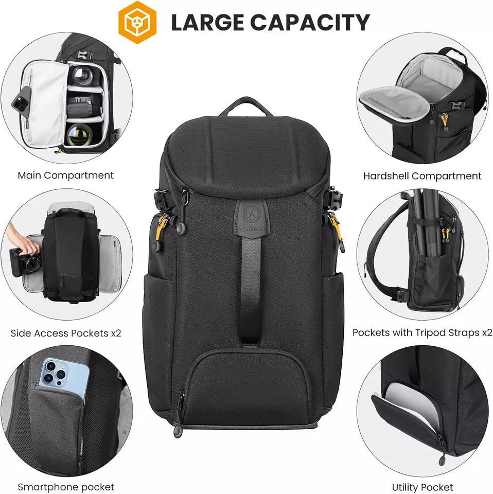 Camera Bag Large Photography - Camera Backpack with Dual-Side Opening for - ShopBox 