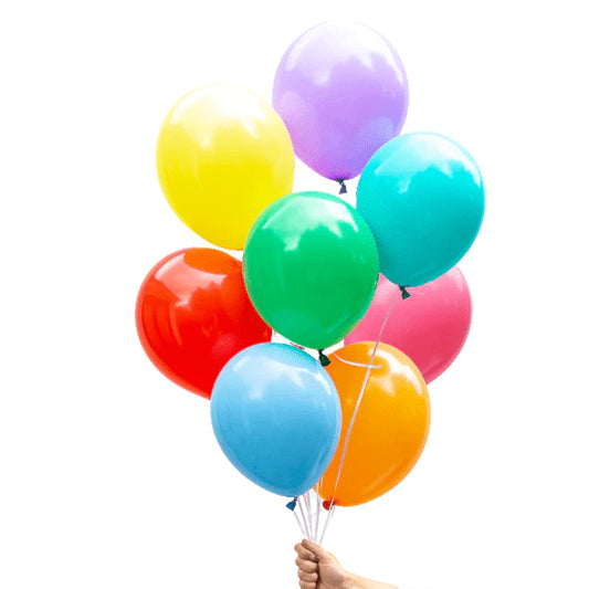 Rainbow Mix Assorted Balloons (8 Pack) - ShopBox 