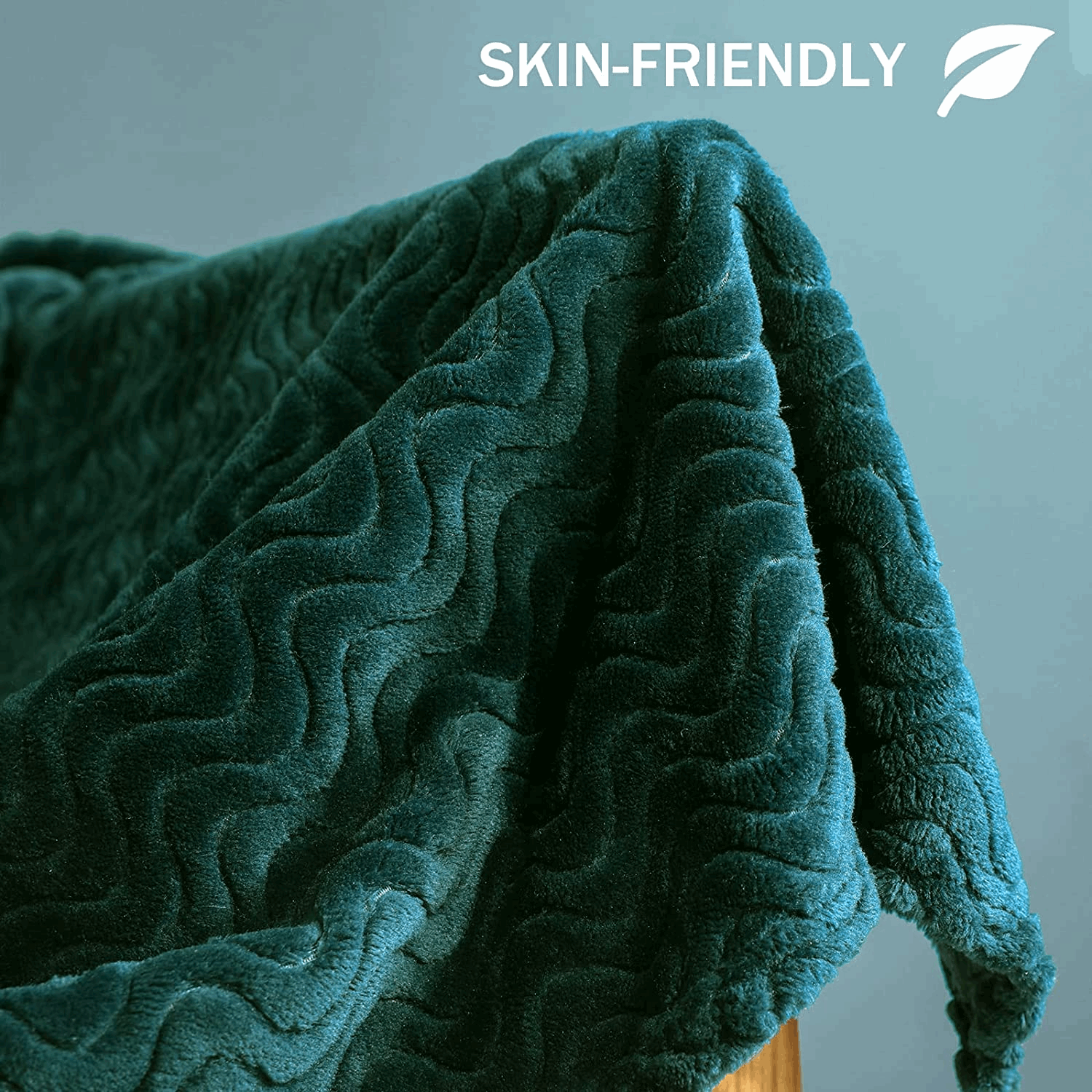 Double Size Flannel Fleece Blanket Only in Forest Green.