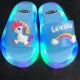 Children's cartoon unicorn slippers, animals prints, lighted fashion, cute, bathroom - ShopBox 