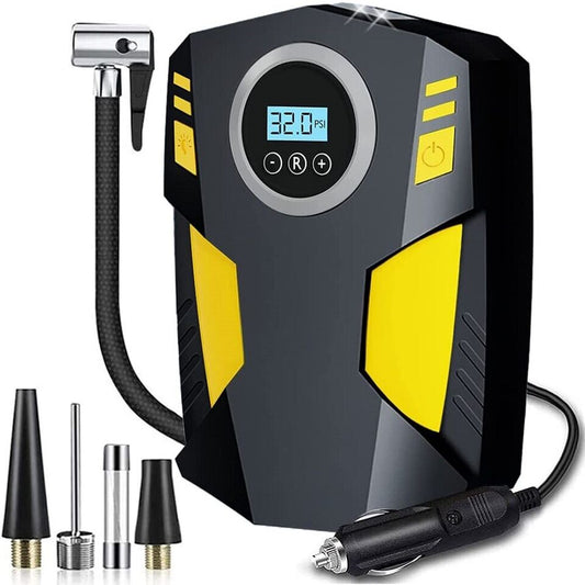 Digital Corded Car Tyre Inflator Pump Portable 150PSI Air Compressor LED Light - ShopBox 