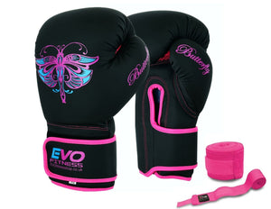 Ladies Boxing Gloves Pink MMA Muay Thai Women Training Sparring UFC - ShopBox 