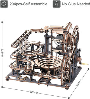 Robotime ROKR Marble Night City 3D Wooden Puzzle Games Assembly Waterwheel Model Toys For Children Kids Birthday Gift - ShopBox 