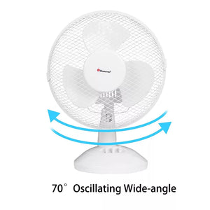 9 Inch Desk Fan Portable Oscillating Table Fan 2 Speeds Home Office Air Cooling - ShopBox 