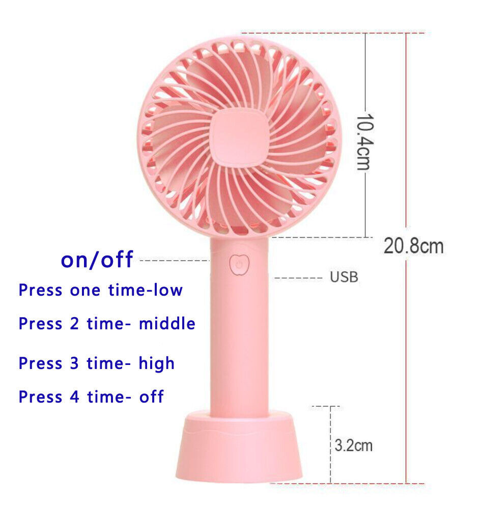 Hand-held portable mini fan USB Rechargable - ShopBox 