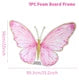 Pink Butterfly Backdrop for Party Decorations, Happy 1st and First Birthday - ShopBox 