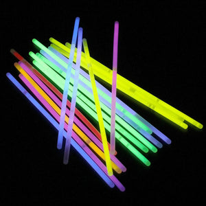 100 x 8 Glow Sticks Bracelets Necklaces Neon Colours