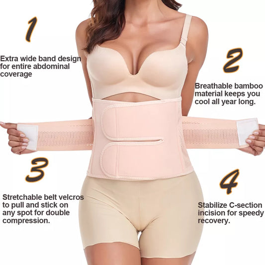 Belly Band Abdominal C-section Belly Binder Wrap Girdle Recovery Belt - ShopBox 