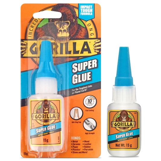 Gorilla Super Glue Fast Setting Strong Adhesive Grip Bond 15g For Multi-purpose - ShopBox 