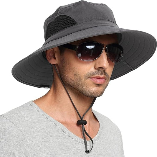 Wide Brim Sun Hat Summer UV Protection Beach Hat Showerproof - ShopBox 