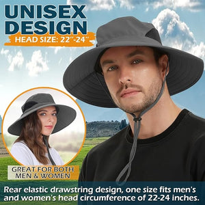 Wide Brim Sun Hat Summer UV Protection Beach Hat Showerproof - ShopBox 