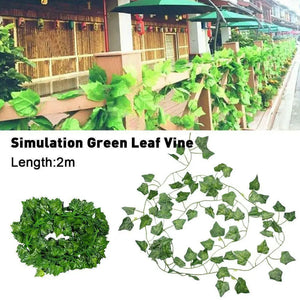 200cm Artificial Plants Green Ivy False Leaves Garland Plant Wall Hanging Vine House Garage Decoration - ShopBox 