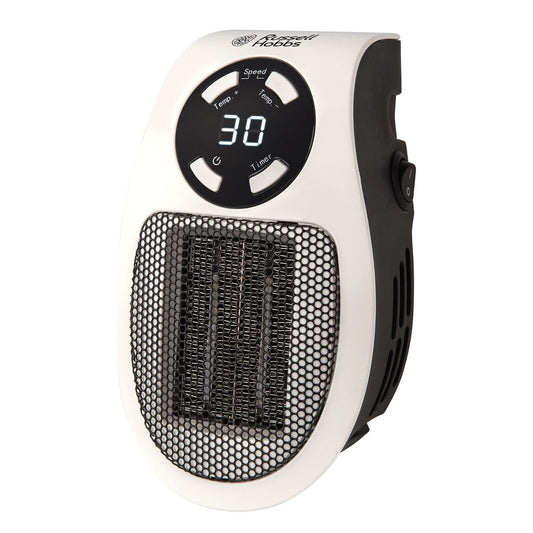 Electric Heater 500W Plug-In Wall Portable, 2 Fan Speeds - ShopBox 