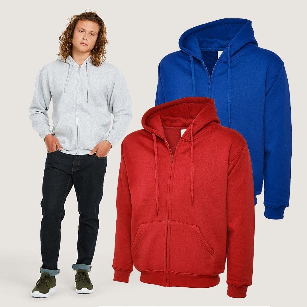 Full Zip Unisex Hooded Sweatshirt - ShopBox 