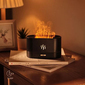 Flame Diffuser, Cool Mist Humidifiers with Flame Effect Night Light - ShopBox 