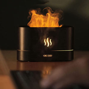 Flame Diffuser, Cool Mist Humidifiers with Flame Effect Night Light - ShopBox 