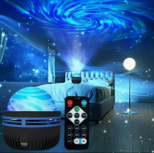 LED Galaxy Projector Light, Colorful Galaxy Sky, Bedroom Night Light, Children's Room Decoration - ShopBox 