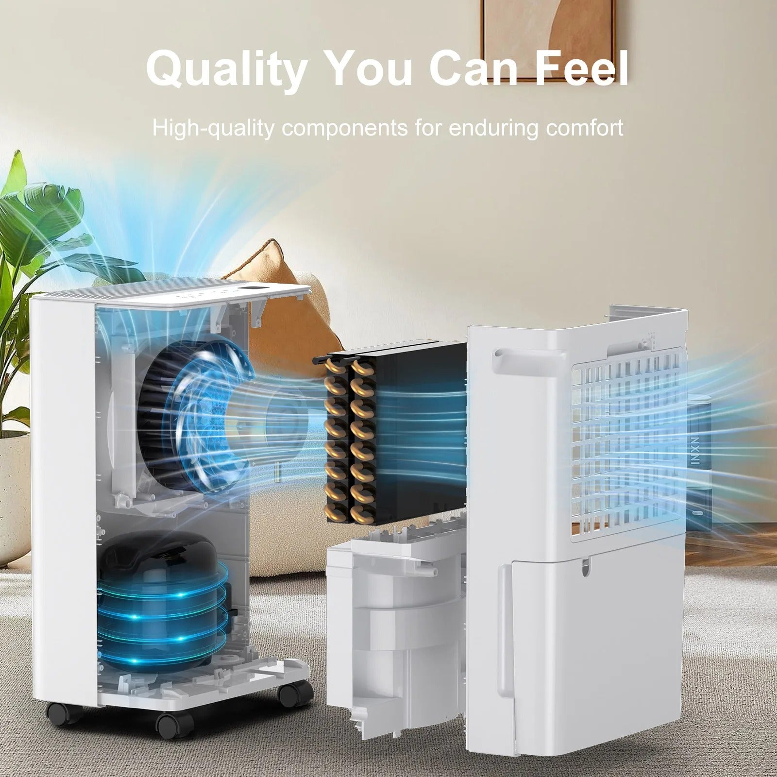 LOEFME 12L/day 2-in-1 dehumidifier with 2L water tank