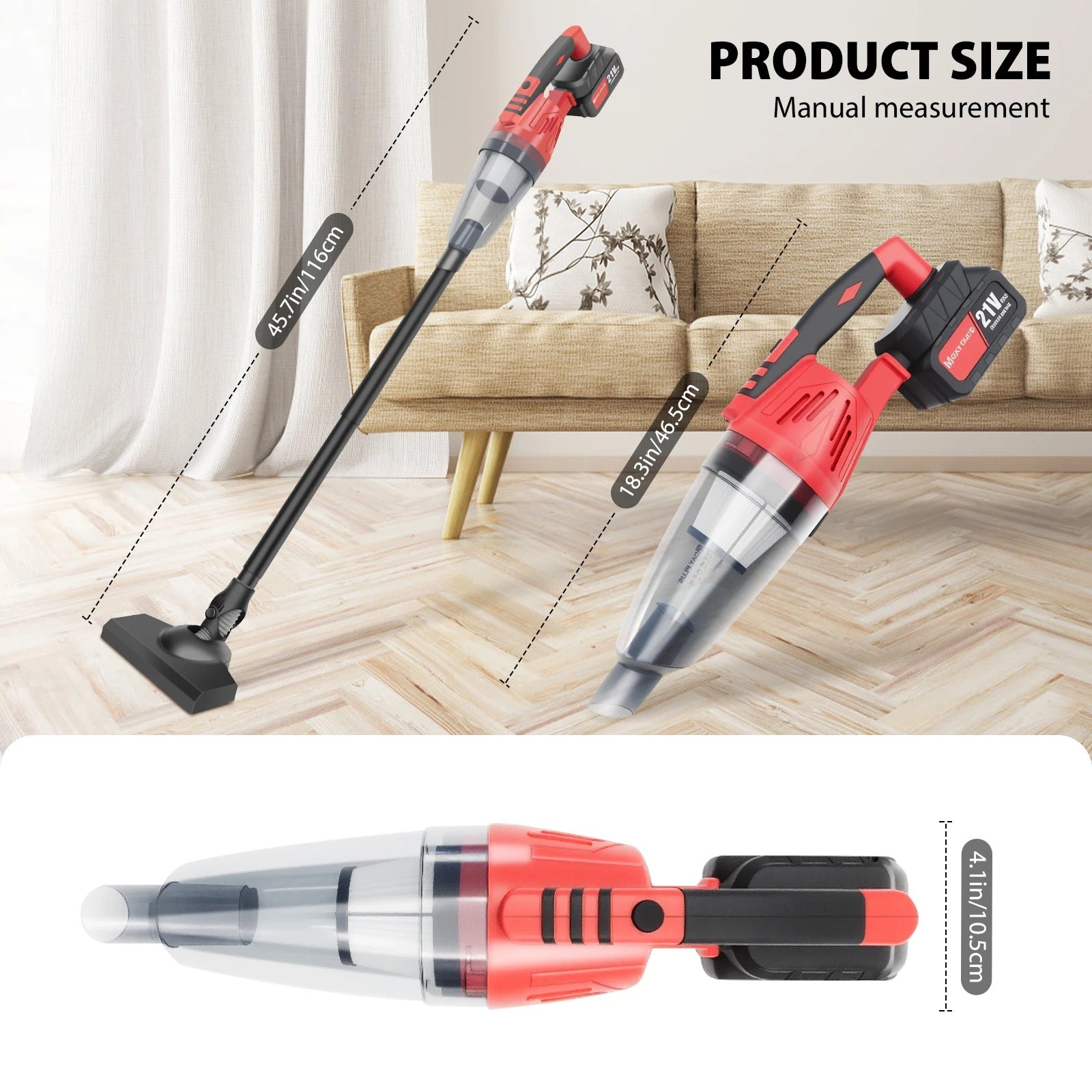 Cordless Dual-Purpose Handheld Vacuum Cleaner for Car & Home