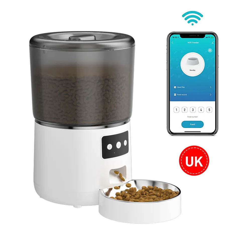 Automatic Pet Feeder with Wi-Fi App, Smart Timed Dosing Feeder, Cat and Dog Food Dispenser - ShopBox 