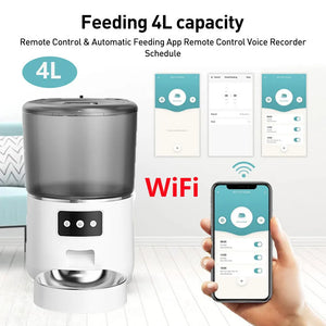 Automatic Pet Feeder with Wi-Fi App, Smart Timed Dosing Feeder, Cat and Dog Food Dispenser - ShopBox 