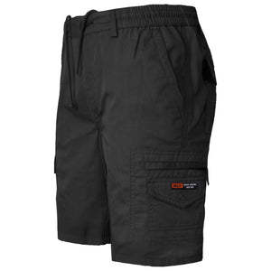 Mens Cargo Combat Shorts Branded Cotton Plain Summer Elasticated Waist Pants - ShopBox 