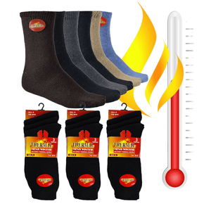 Mens Thermal Socks Winter Warm Brushed Socks 3/6/9/12 Pairs UK 6-11 / EUR 39-45 - ShopBox 