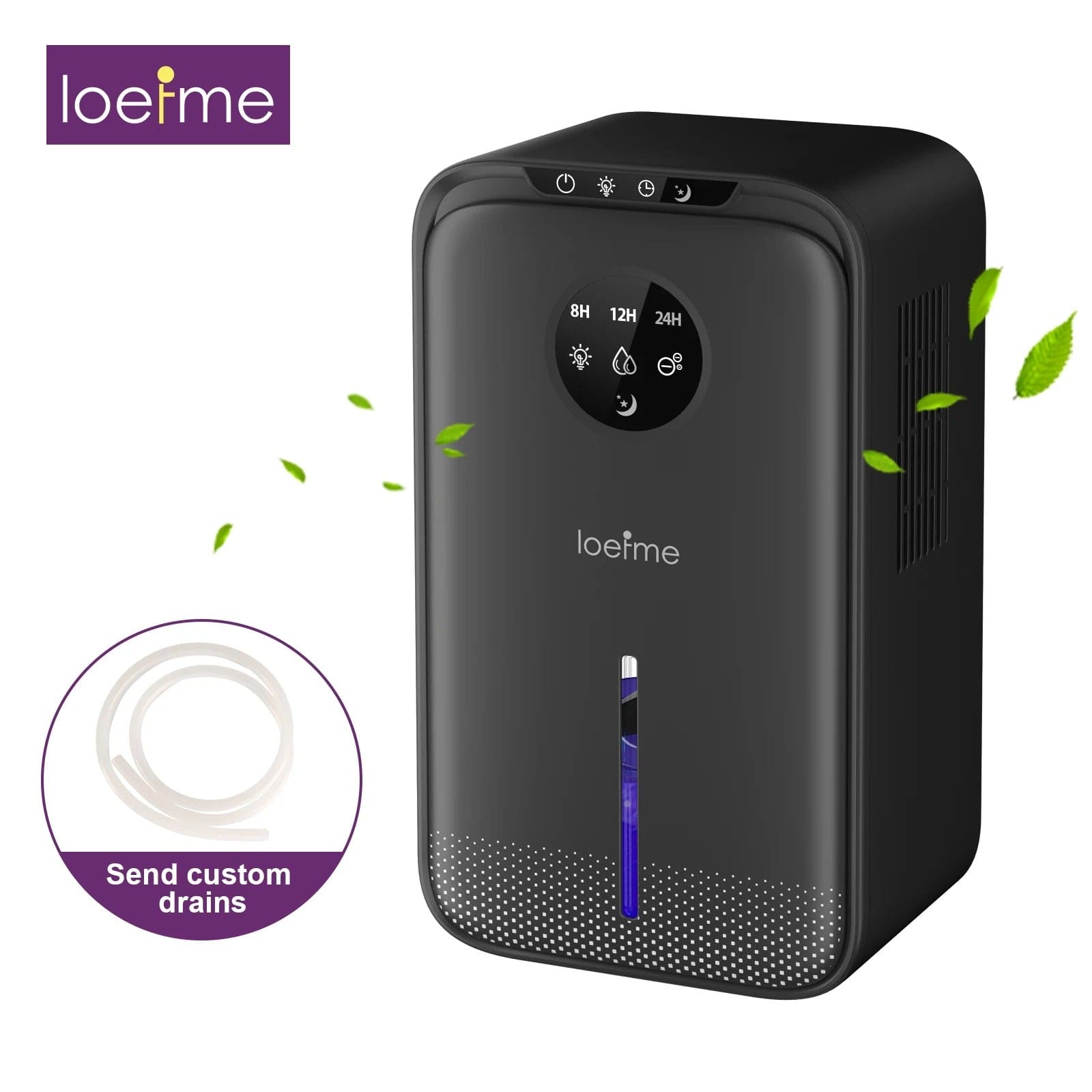 LOEFME 2.5L Home Dehumidifier with 3 Speeds and LED lights - ShopBox 