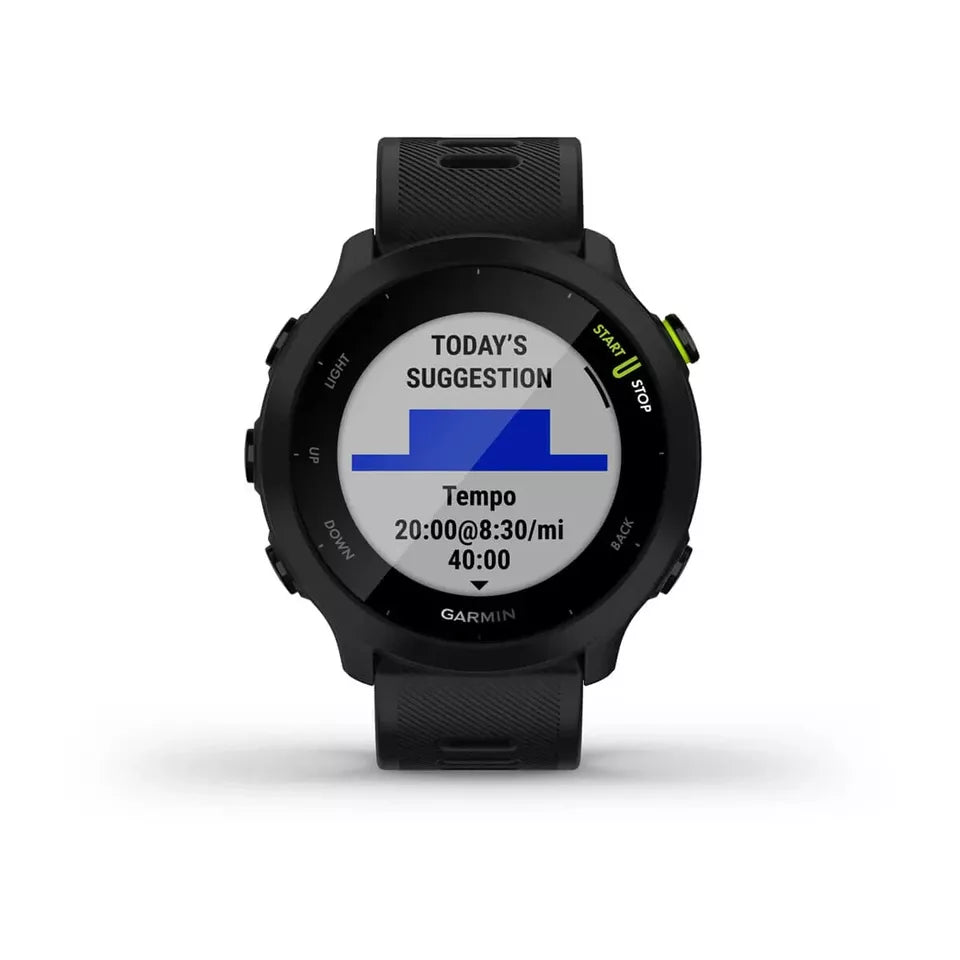 Forerunner 55 Black GPS Running Watch with Daily Suggested Workouts - ShopBox 