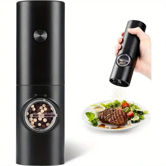 Electric Automatic Mill Pepper And Salt Grinder With LED Light Adjustable Coarseness - ShopBox 