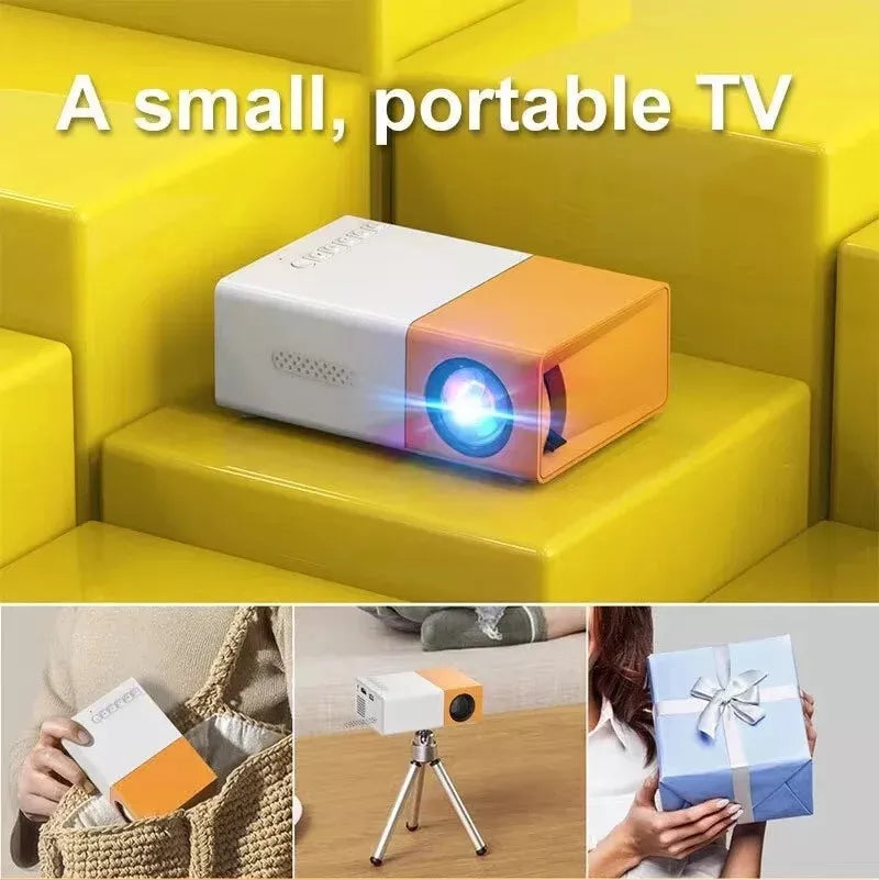 YG300 Mini Portable Multimedia Projector Full HD 1080P Home Theater - ShopBox 